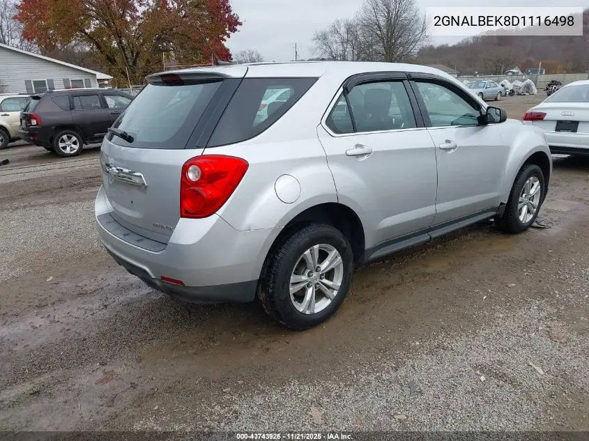 2GNALBEK8D1116498 2013 Chevrolet Equinox Ls
