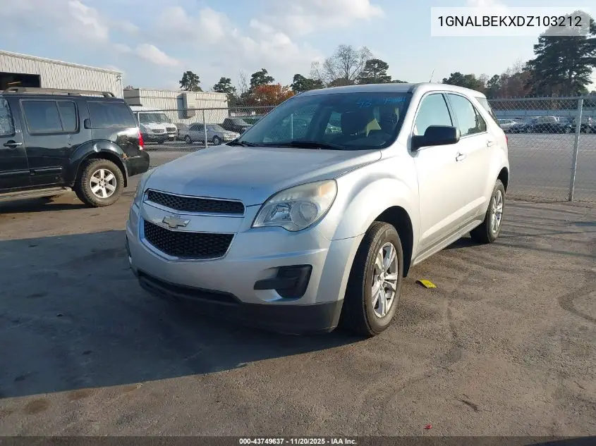 1GNALBEKXDZ103212 2013 Chevrolet Equinox Ls