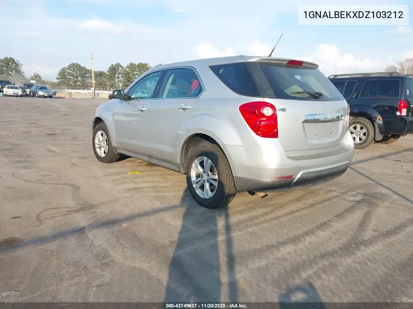 1GNALBEKXDZ103212 2013 Chevrolet Equinox Ls