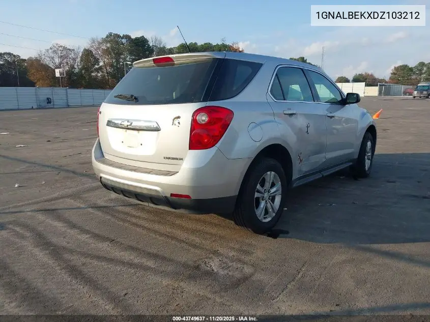 1GNALBEKXDZ103212 2013 Chevrolet Equinox Ls