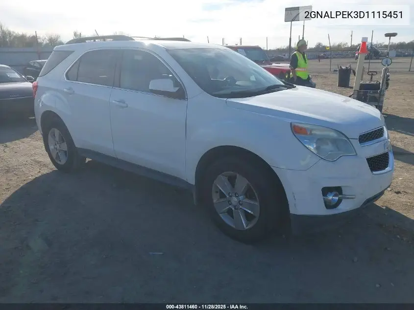 2GNALPEK3D1115451 2013 Chevrolet Equinox 2Lt