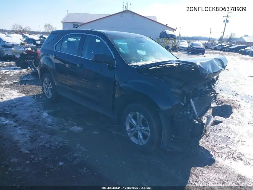 2GNFLCEK8D6378939 2013 Chevrolet Equinox Ls