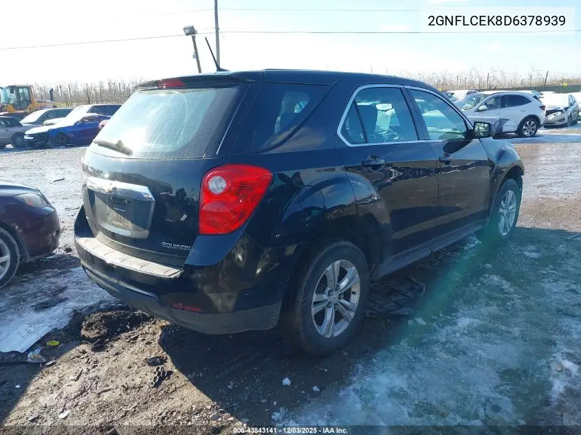 2GNFLCEK8D6378939 2013 Chevrolet Equinox Ls
