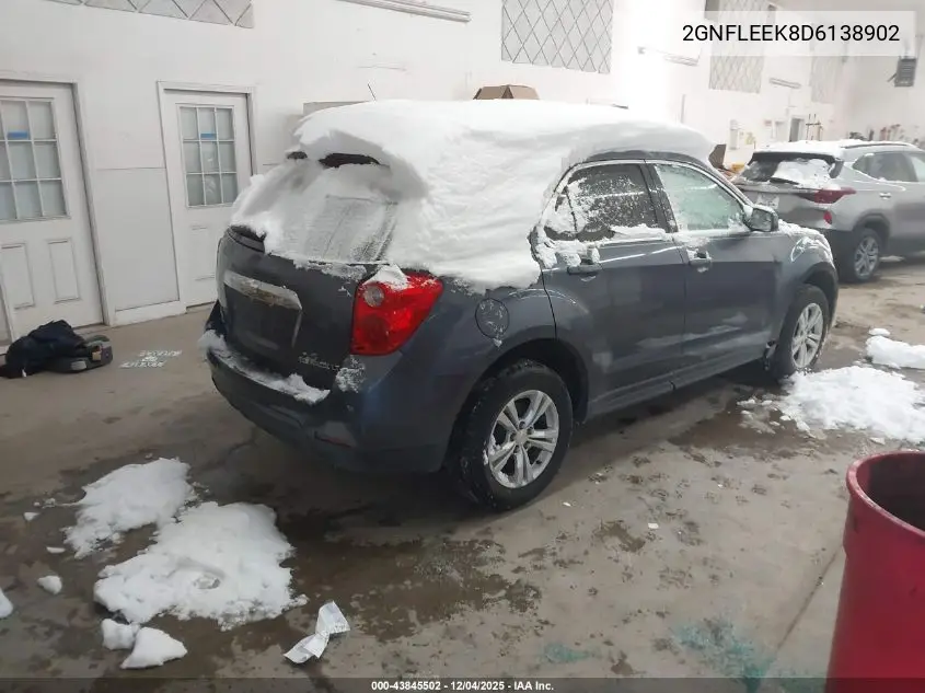 2GNFLEEK8D6138902 2013 Chevrolet Equinox 1Lt