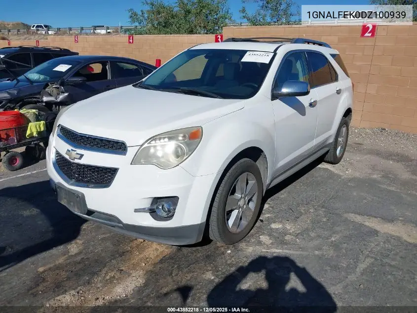 1GNALFEK0DZ100939 2013 Chevrolet Equinox Ltz