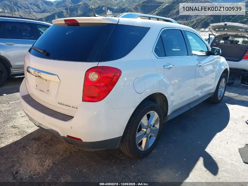 1GNALFEK0DZ100939 2013 Chevrolet Equinox Ltz