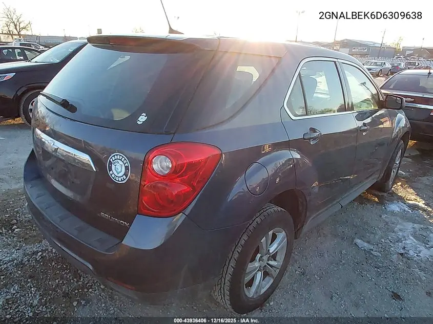 2GNALBEK6D6309638 2013 Chevrolet Equinox Ls