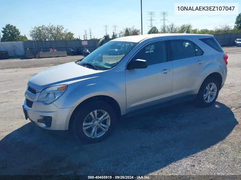 2014 Chevrolet Equinox Ls VIN: 1GNALAEK3EZ107047 Lot: 40455919