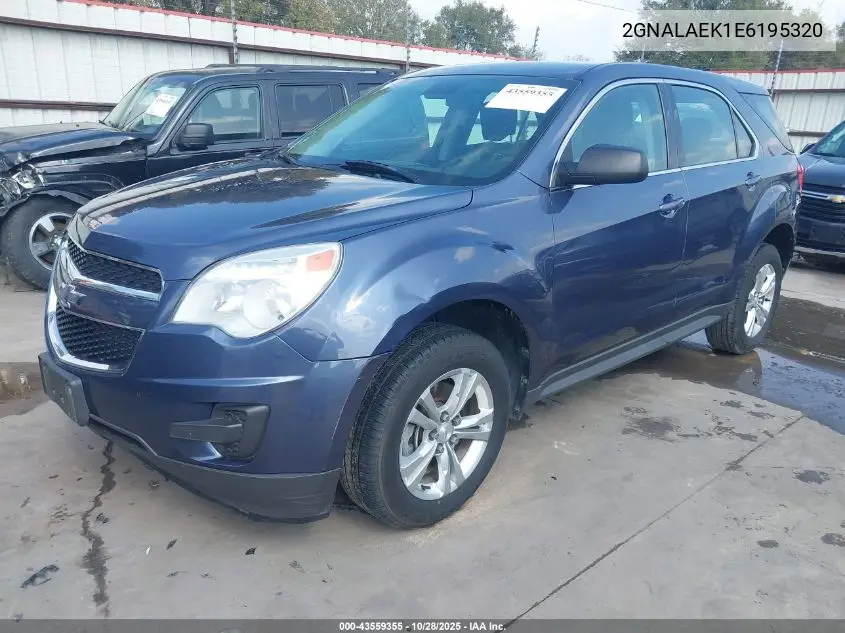 2GNALAEK1E6195320 2014 Chevrolet Equinox Ls