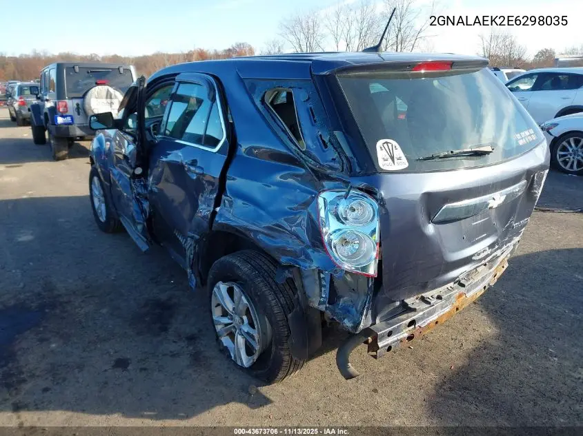 2GNALAEK2E6298035 2014 Chevrolet Equinox Ls