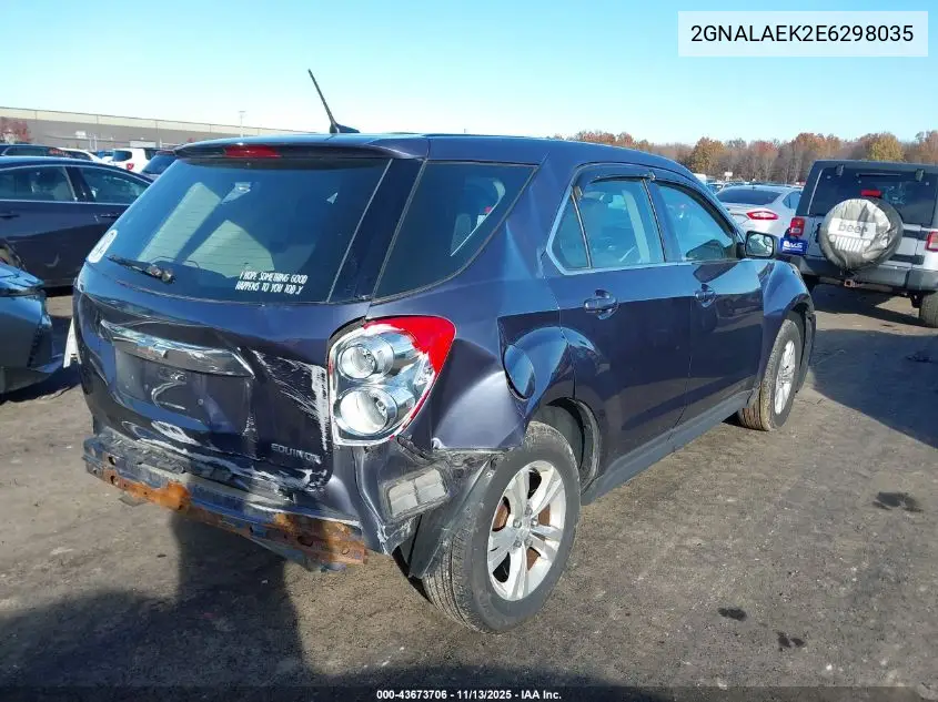2GNALAEK2E6298035 2014 Chevrolet Equinox Ls