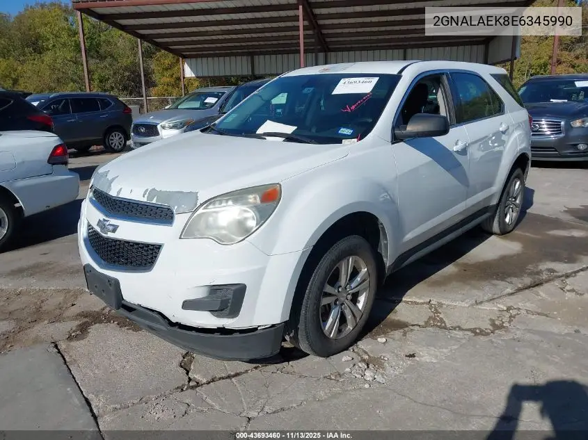 2GNALAEK8E6345990 2014 Chevrolet Equinox Ls
