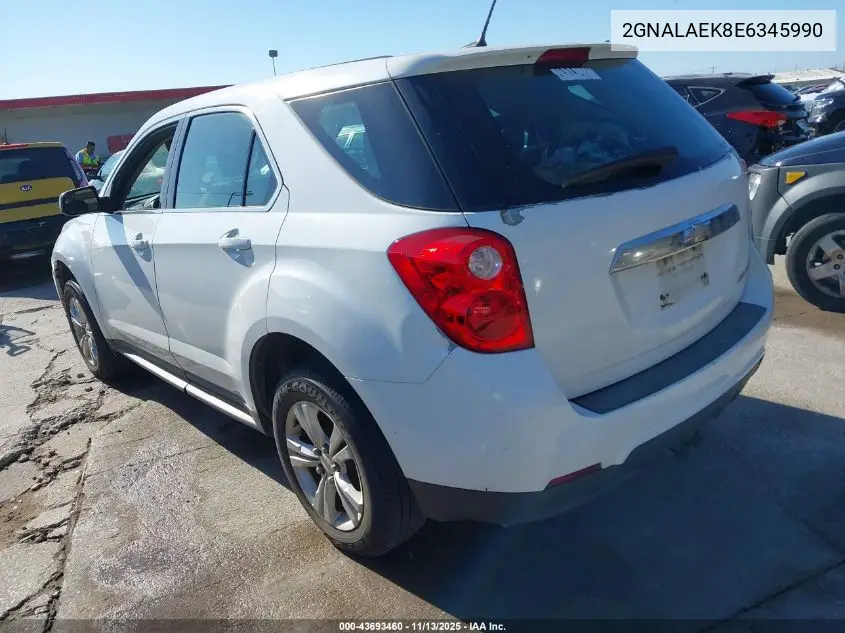 2GNALAEK8E6345990 2014 Chevrolet Equinox Ls