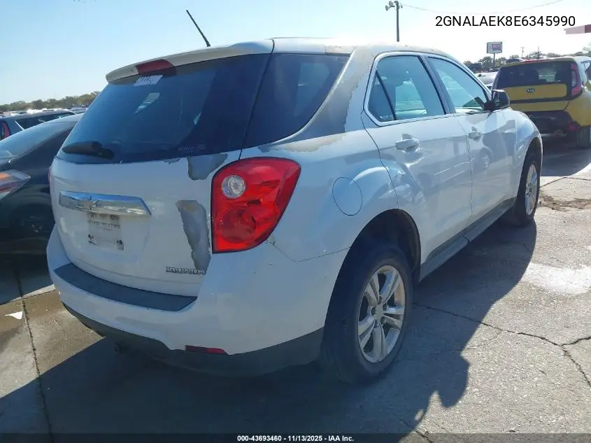 2GNALAEK8E6345990 2014 Chevrolet Equinox Ls