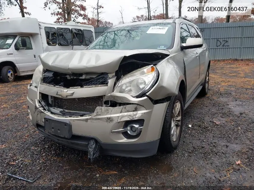 2GNFLGEK0E6160437 2014 Chevrolet Equinox 2Lt