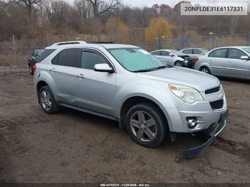 2GNFLDE31E6117331 2014 Chevrolet Equinox Ltz