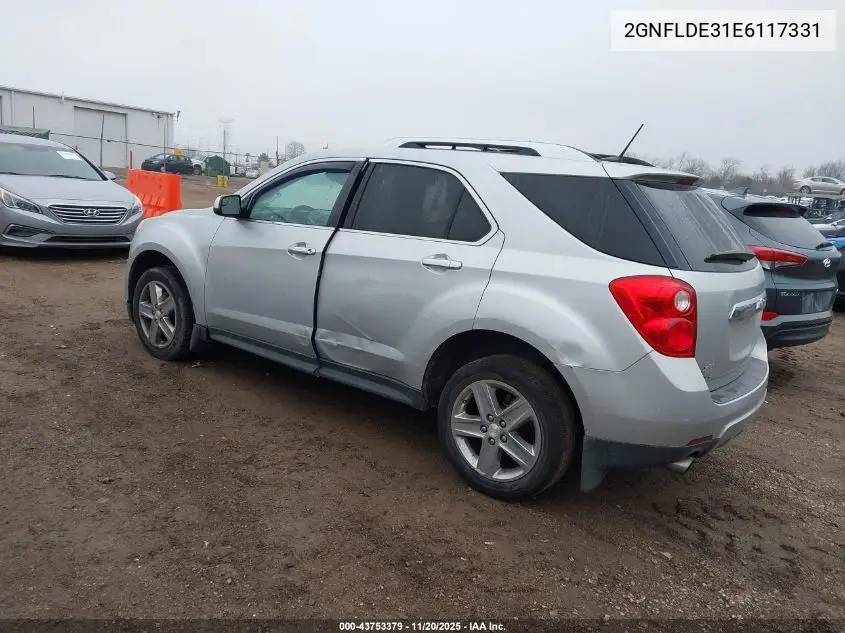 2GNFLDE31E6117331 2014 Chevrolet Equinox Ltz