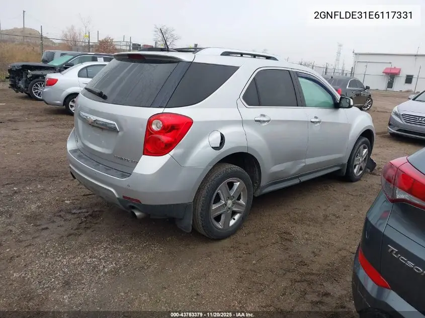 2GNFLDE31E6117331 2014 Chevrolet Equinox Ltz