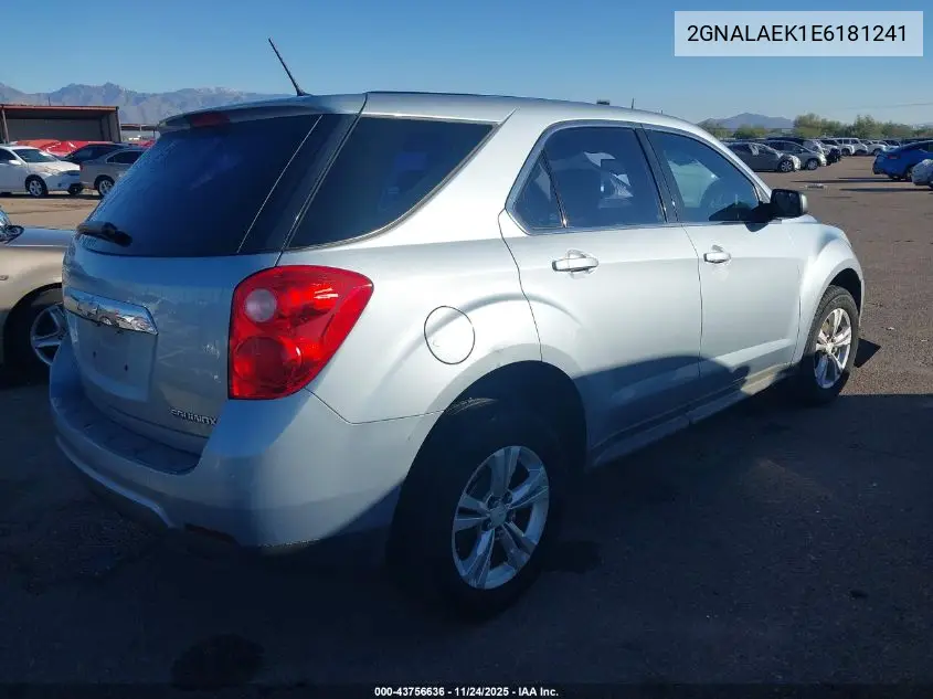 2GNALAEK1E6181241 2014 Chevrolet Equinox Ls