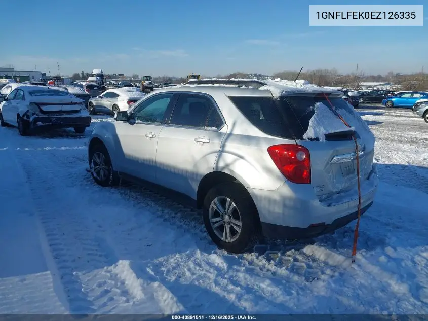 1GNFLFEK0EZ126335 2014 Chevrolet Equinox 1Lt