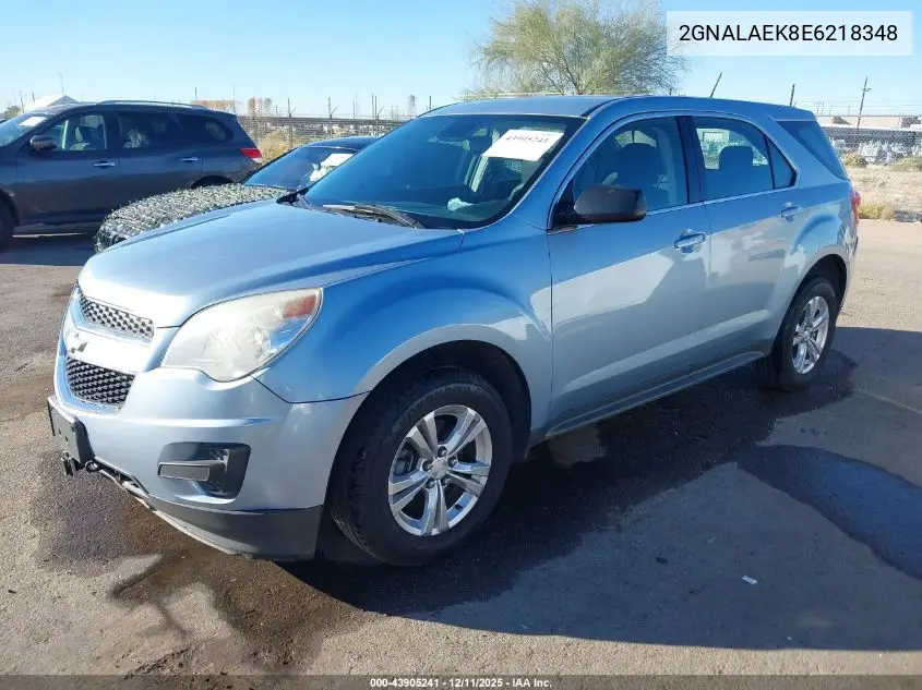 2GNALAEK8E6218348 2014 Chevrolet Equinox Ls