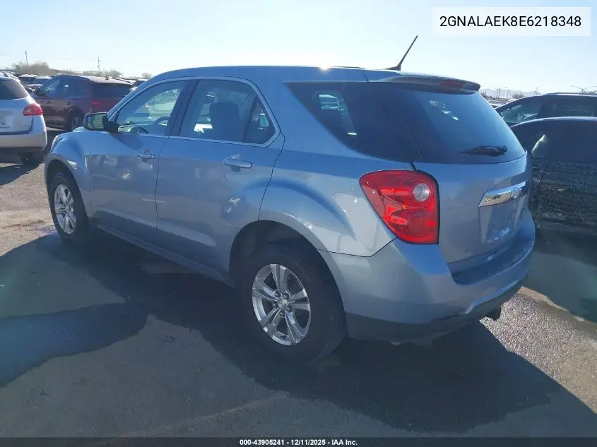 2GNALAEK8E6218348 2014 Chevrolet Equinox Ls