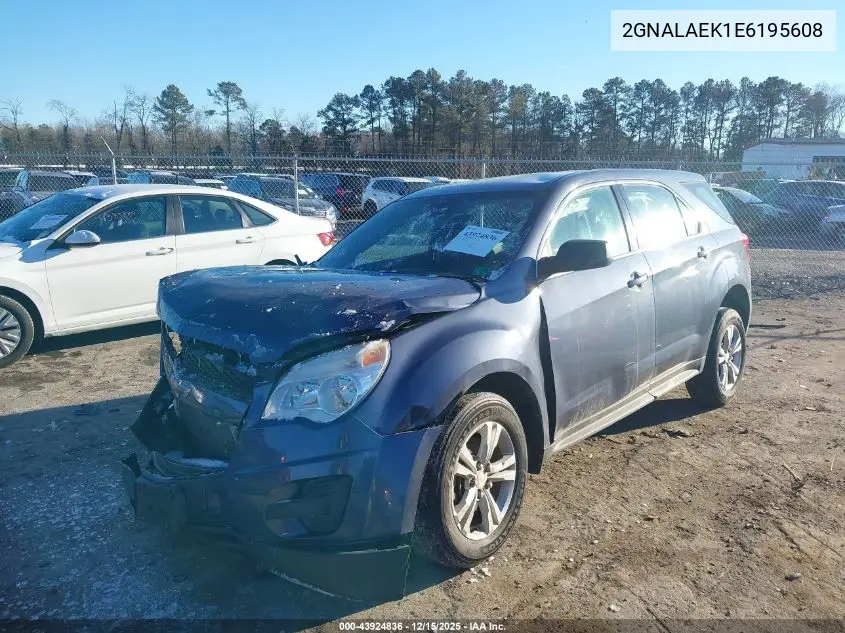 2GNALAEK1E6195608 2014 Chevrolet Equinox Ls