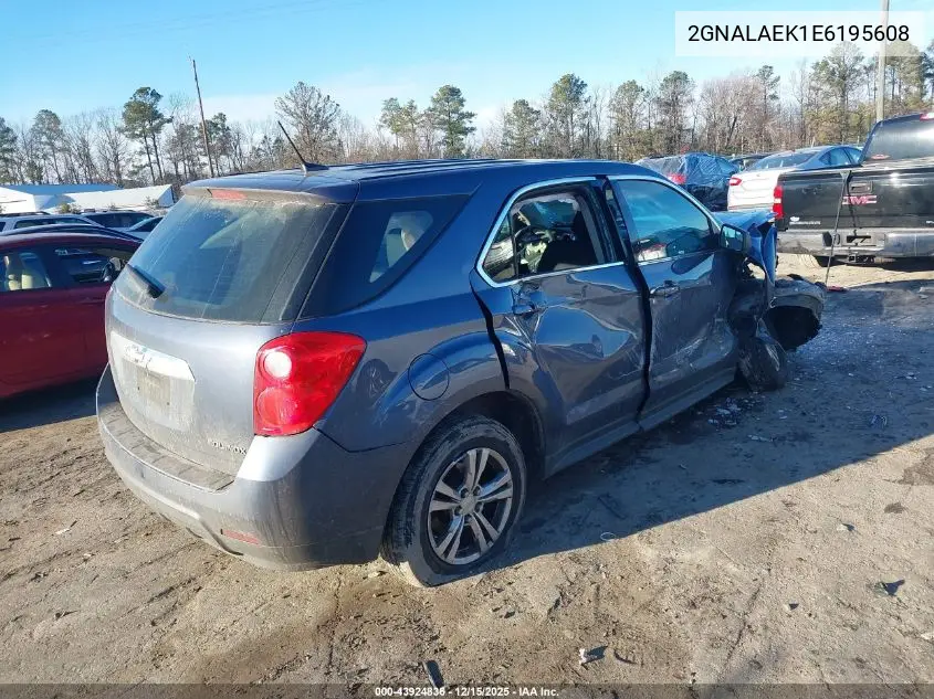 2GNALAEK1E6195608 2014 Chevrolet Equinox Ls
