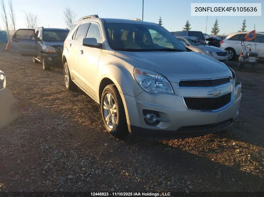 2GNFLGEK4F6105636 2015 Chevrolet Equinox 2Lt