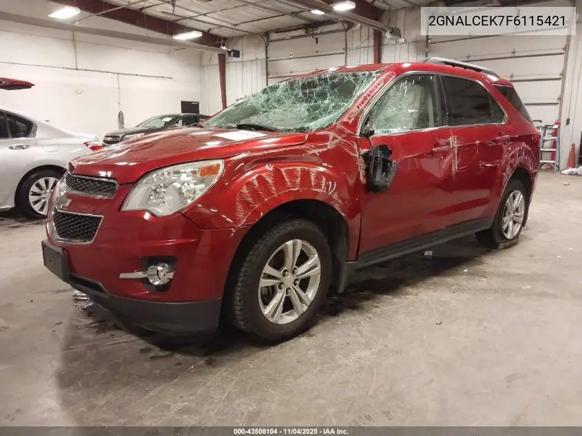 2GNALCEK7F6115421 2015 Chevrolet Equinox 2Lt