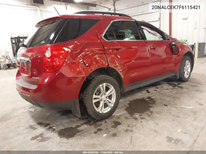 2GNALCEK7F6115421 2015 Chevrolet Equinox 2Lt