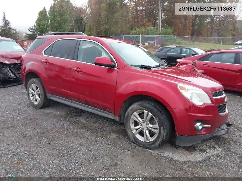 2GNFLGEK2F6113637 2015 Chevrolet Equinox 2Lt