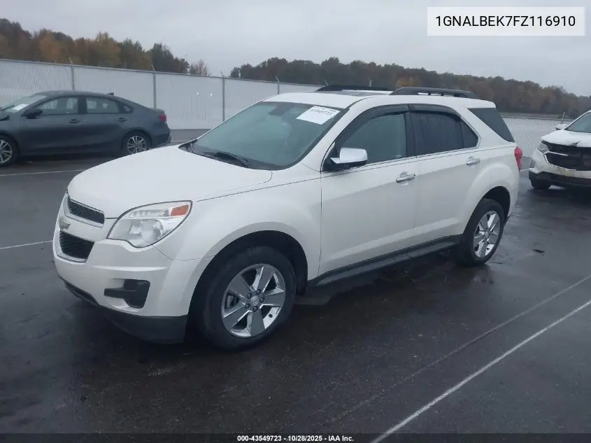 1GNALBEK7FZ116910 2015 Chevrolet Equinox 1Lt