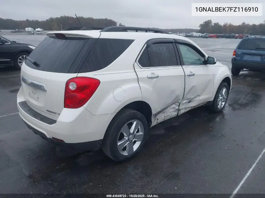 1GNALBEK7FZ116910 2015 Chevrolet Equinox 1Lt