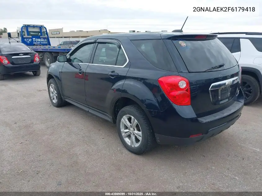 2GNALAEK2F6179418 2015 Chevrolet Equinox Ls