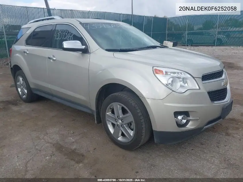 2GNALDEK0F6252058 2015 Chevrolet Equinox Ltz