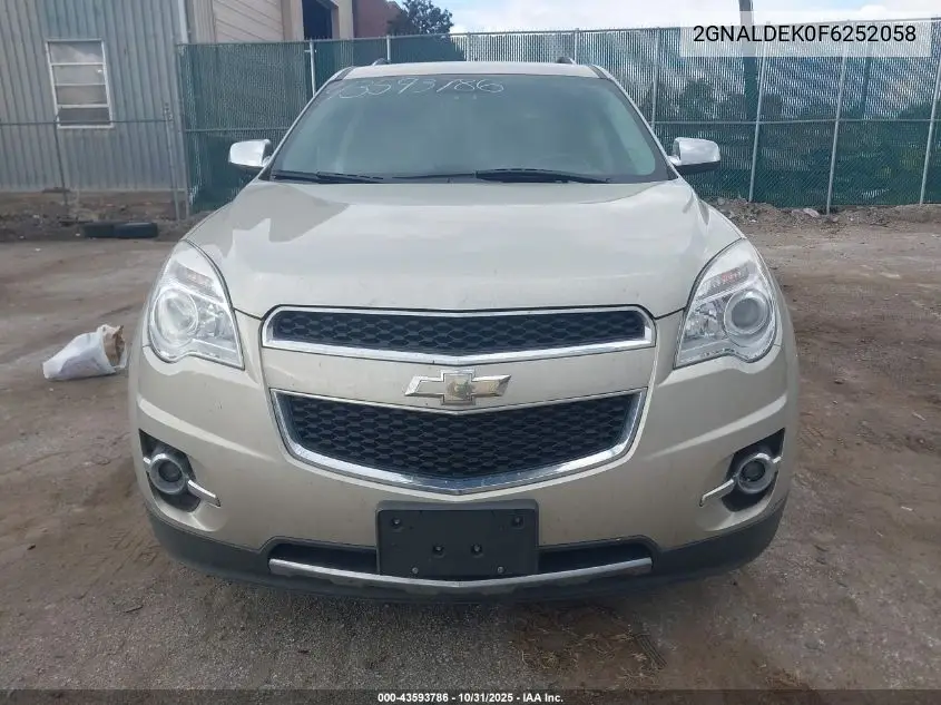 2GNALDEK0F6252058 2015 Chevrolet Equinox Ltz