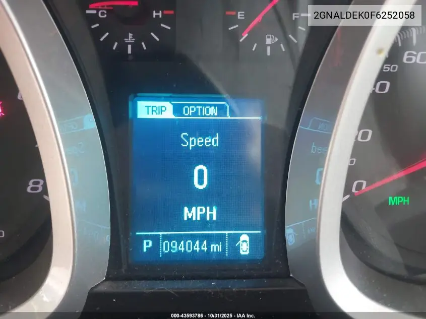 2GNALDEK0F6252058 2015 Chevrolet Equinox Ltz