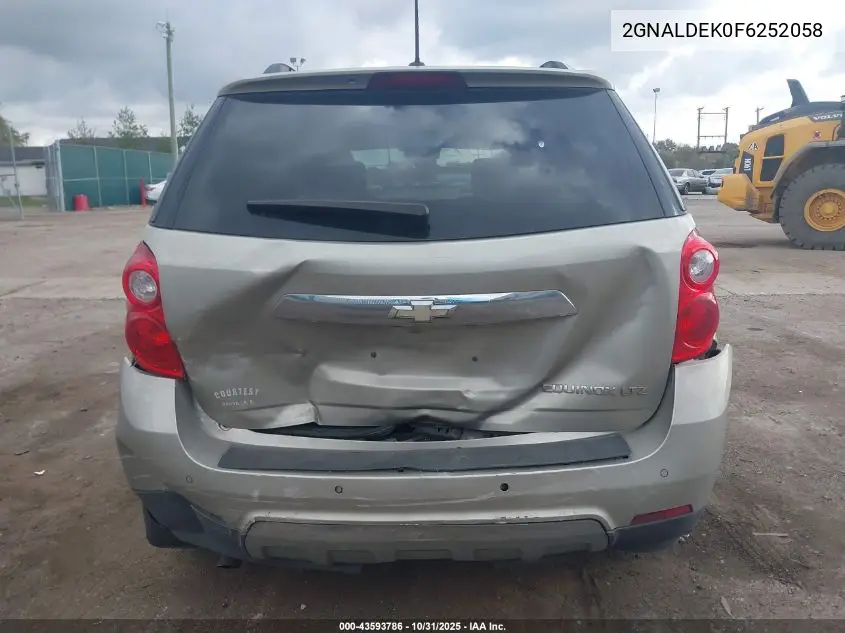 2GNALDEK0F6252058 2015 Chevrolet Equinox Ltz