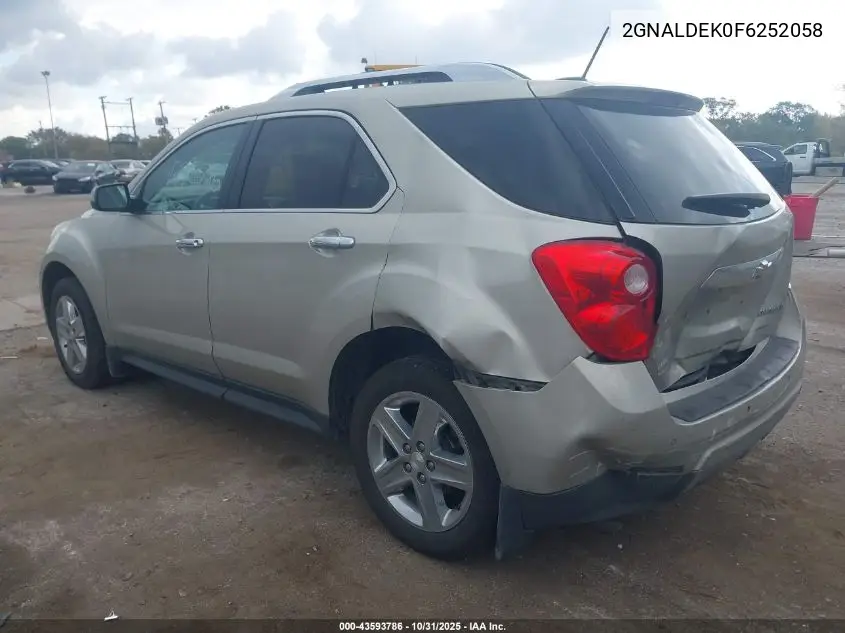 2GNALDEK0F6252058 2015 Chevrolet Equinox Ltz