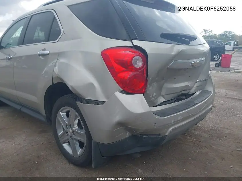 2GNALDEK0F6252058 2015 Chevrolet Equinox Ltz