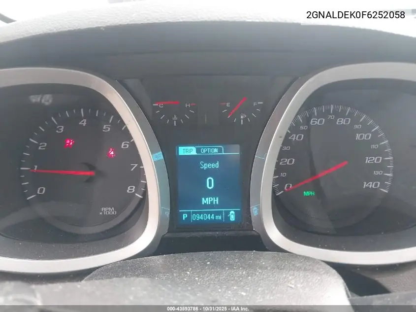 2GNALDEK0F6252058 2015 Chevrolet Equinox Ltz