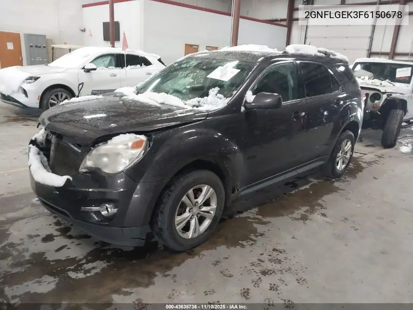 2GNFLGEK3F6150678 2015 Chevrolet Equinox 2Lt