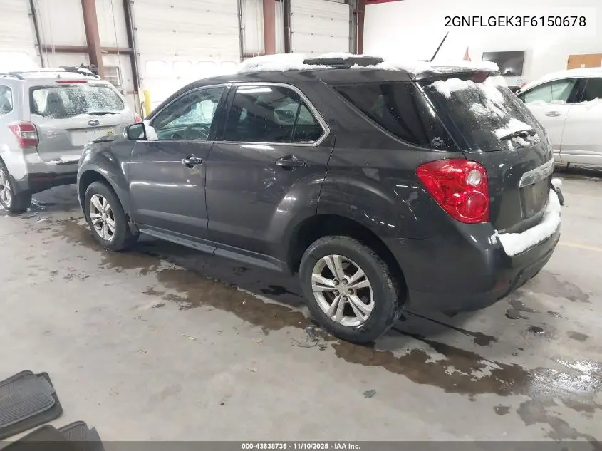2GNFLGEK3F6150678 2015 Chevrolet Equinox 2Lt