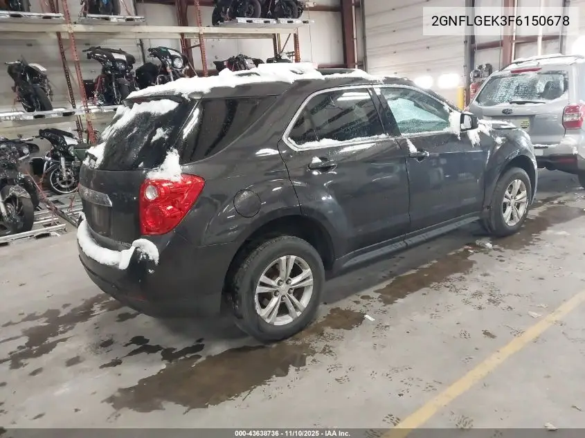 2GNFLGEK3F6150678 2015 Chevrolet Equinox 2Lt