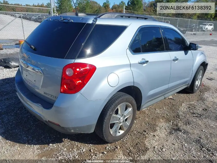2GNALBEK6F6138392 2015 Chevrolet Equinox 1Lt