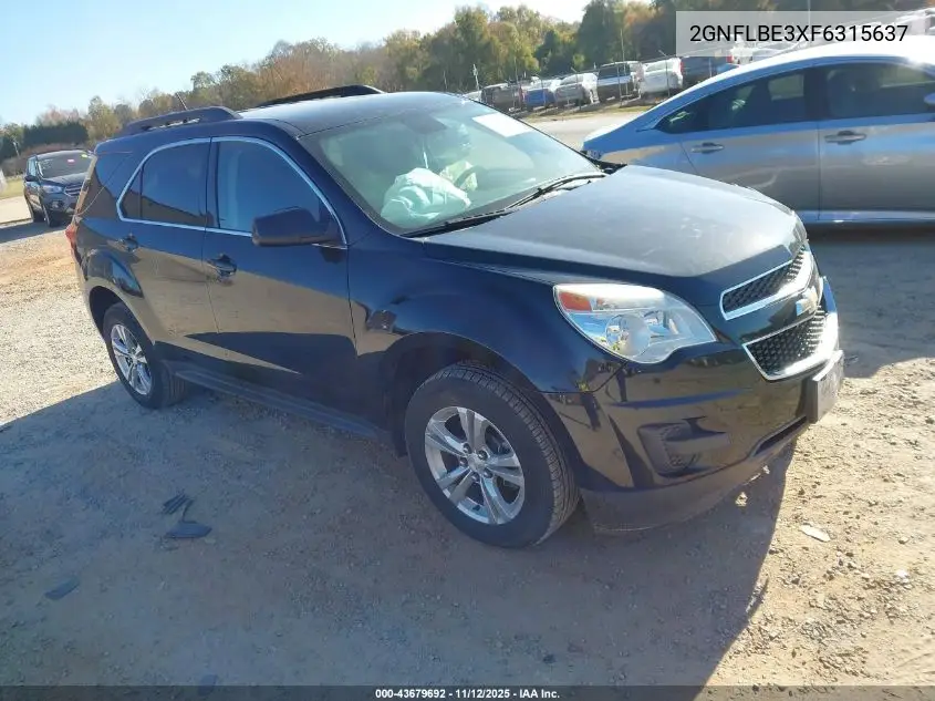 2GNFLBE3XF6315637 2015 Chevrolet Equinox 1Lt