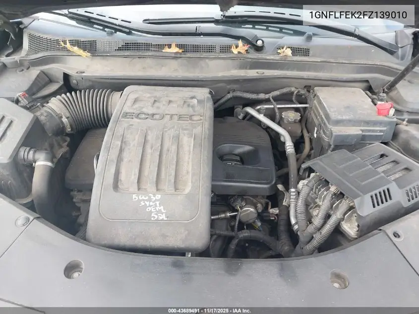 1GNFLFEK2FZ139010 2015 Chevrolet Equinox 1Lt