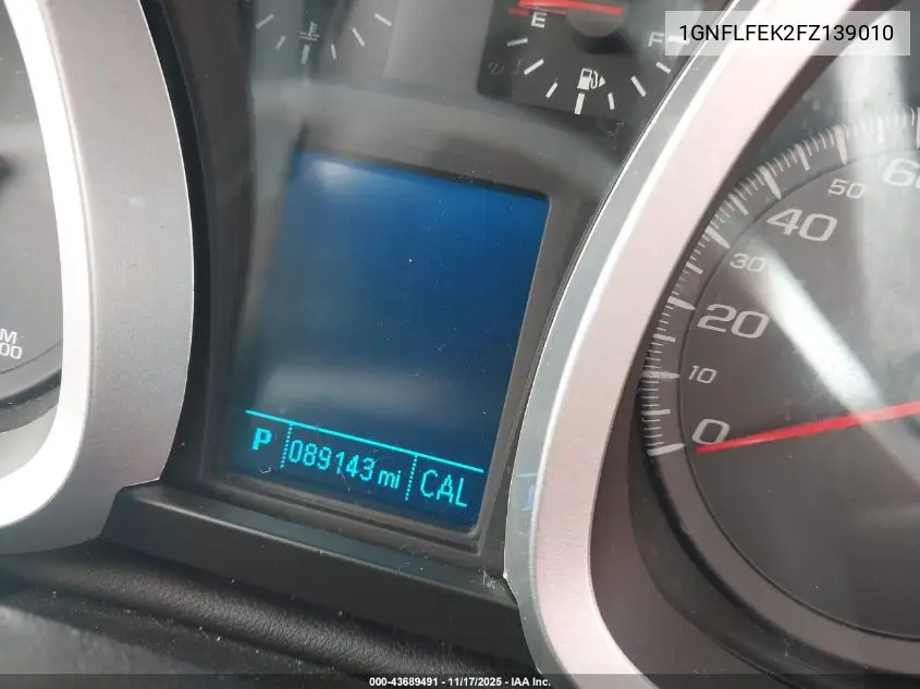 1GNFLFEK2FZ139010 2015 Chevrolet Equinox 1Lt