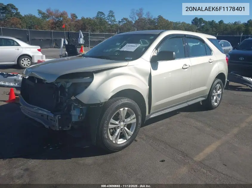 2GNALAEK6F1178401 2015 Chevrolet Equinox Ls
